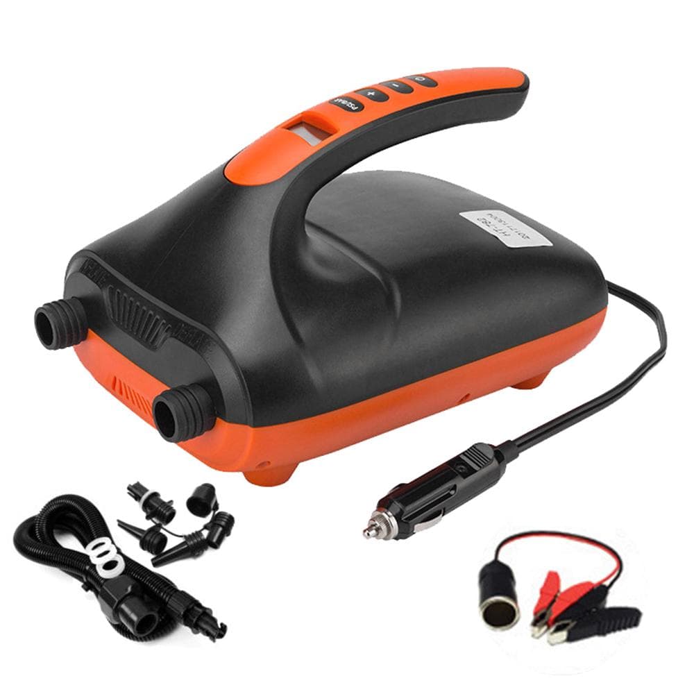 20PSI Double Stage Portable Air Pump with 6PCS Nozzles Inflatable Pump Fully Support Inflation and Deflation 20PSI Dual Stage Pump
