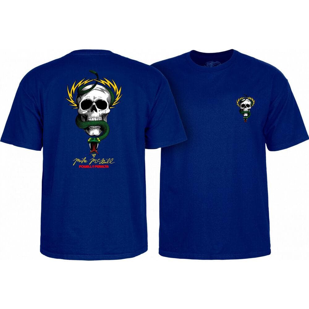 Powell Peralta Skateboard Mcgill Skull Snake Royal Blue Unisex T-Shirt L