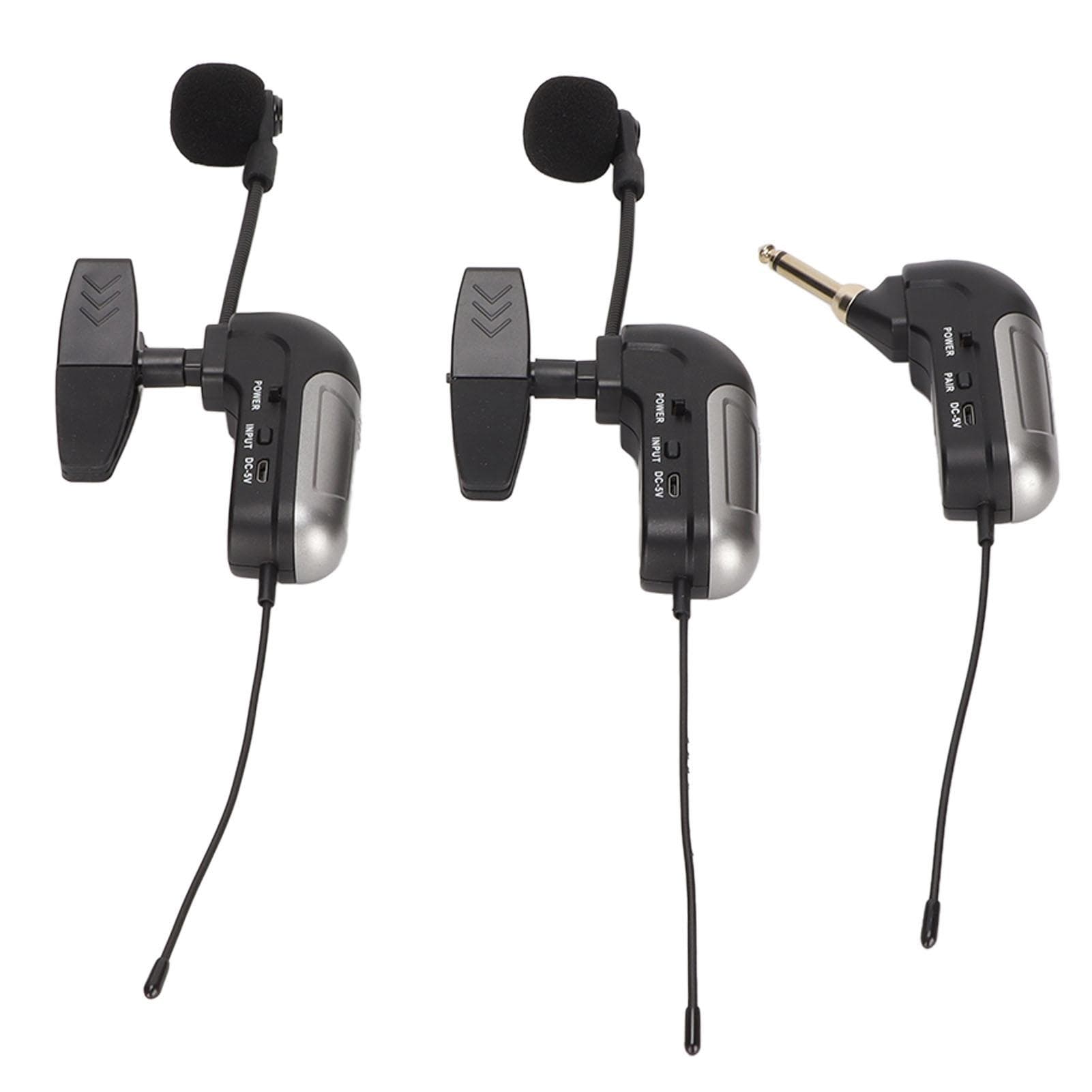 Wireless Instrument Microphone Cardioid Condenser Gooseneck Instrument Microphone for Horns