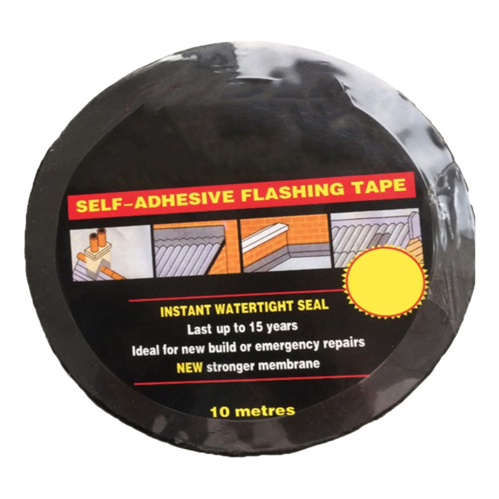 Asphalt Tape Self Adhesive Waterproof Heat Insulation Joint Repair Roll Tape for Patch 5cmx10m/2x393.7in