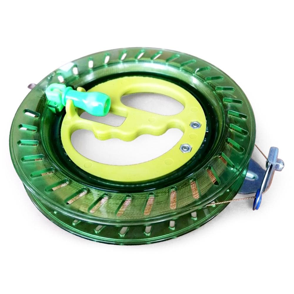 Outdoor Kite Line Winder Winding Reel Grip Wheel with Flying Line String Kite Flying Tool 16cm green