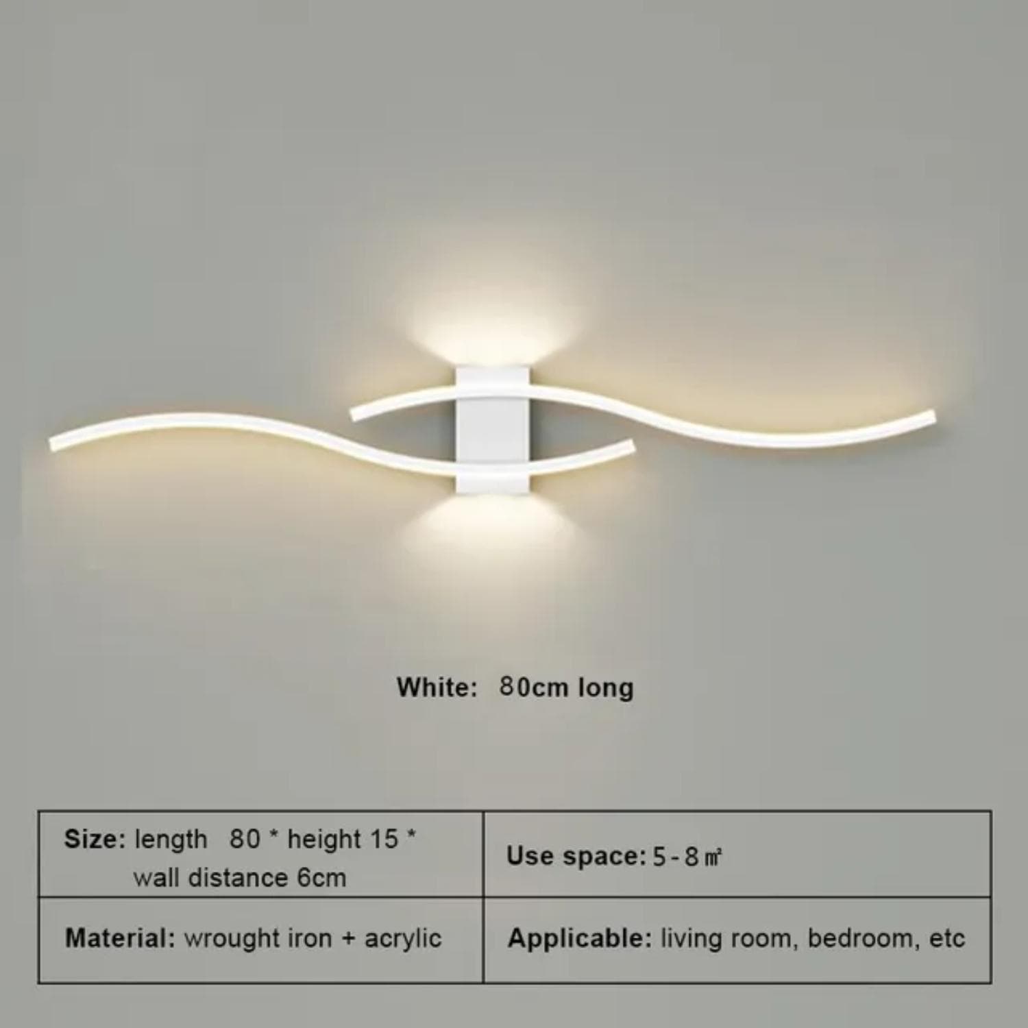 New Stylish Elegant Modern Black LED Wall Light - Chic Contemporary White Interior Lamps - Sleek Indoor Decor Accent for Living Cool White Light