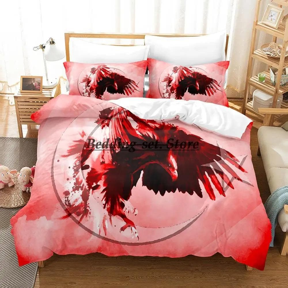 Turkey Flag Bedding Set Single Twin Full Queen King Size Bed Set Aldult Kid Bedroom Duvetcover Sets 3D Print Anime Bed Sheet Set AU Double 180x210cm