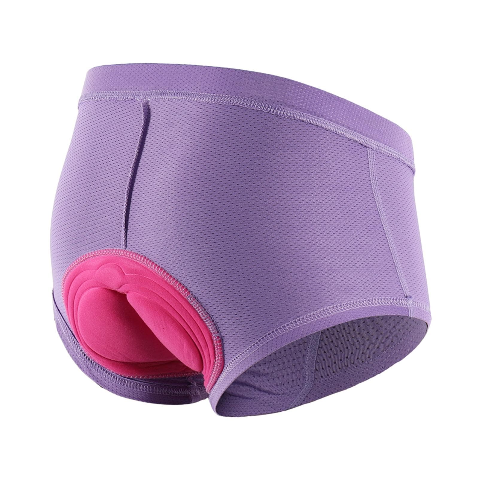 Women Bike Underwear 3D Gel Padded Bicycle Briefs MTB Cycle Biking Underwear Shorts L purple