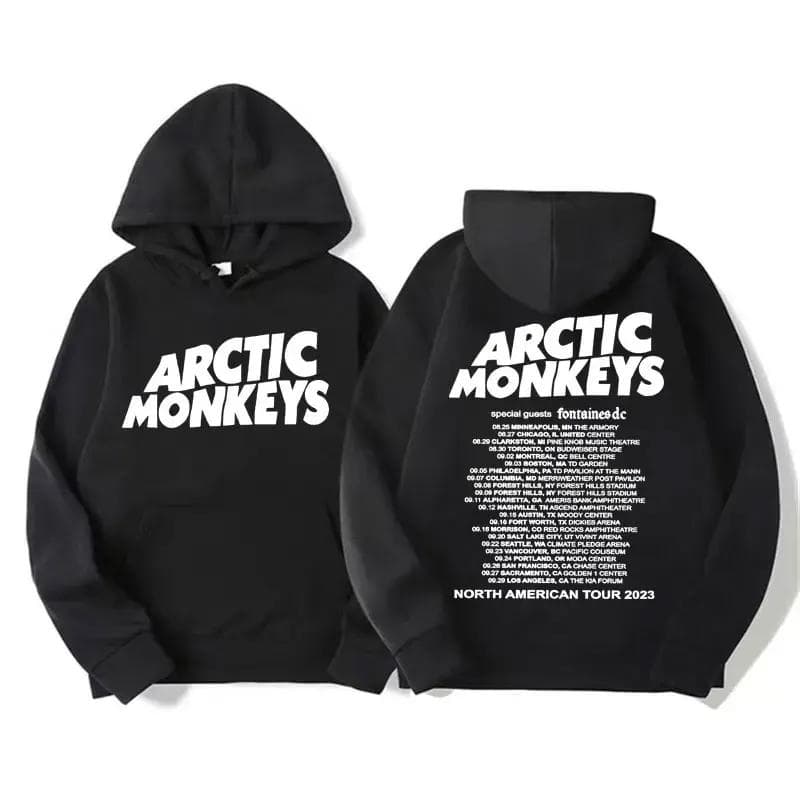 Retro Rock Arctic Monkeys Music Album Graphic Hoodies Men Vintage Oversized Hip Hop Hoodie Punk Sweatshirt Tour Double Sided S