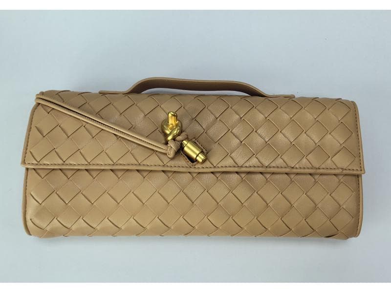 Women's Handwoven Woven Clutch Bag - Elegant Evening Handbag 31x4x14cm