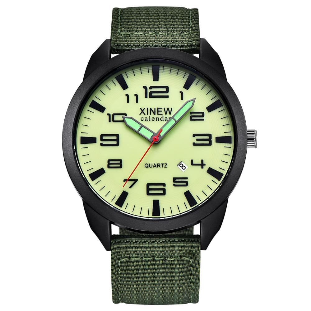 Nylon Strap  Calendar Luminous Dial Outdoor Men's Quartz Watch