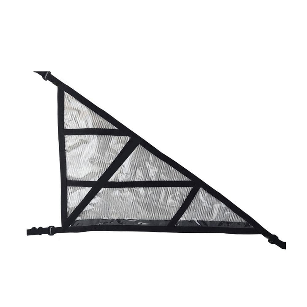 Car Ceiling Cargo Net Triangle-Shaped Vehicle Ceiling Strong Load-Bearing Pocket Double-Zipper Car Type A black