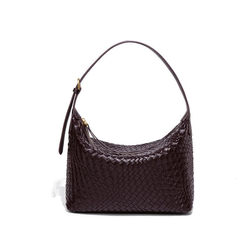 Spring Hand-woven Bags, Fashionable Single-shoulder Underarm Bags, Large-capacity Commuting Hand-held Lunch Boxes for Women