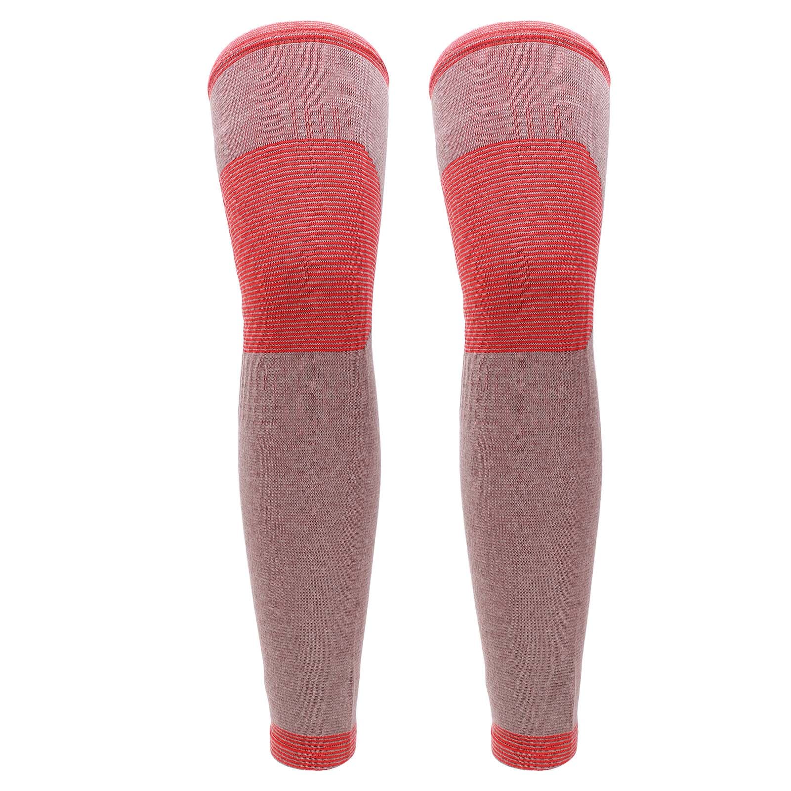 2pcs Compression Knee Brace Breathable Warm Natural Heating Lightweight Portable Leg Sleeve for