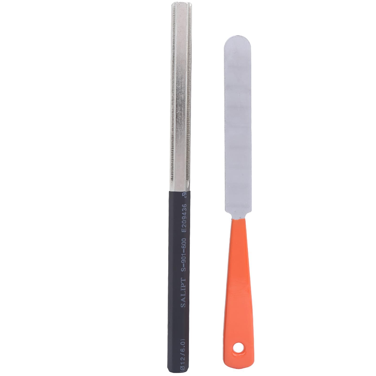 2Pcs Guitar Fret Dressing File Hex Stainless Steel Polishing Rod for Stringed Instruments