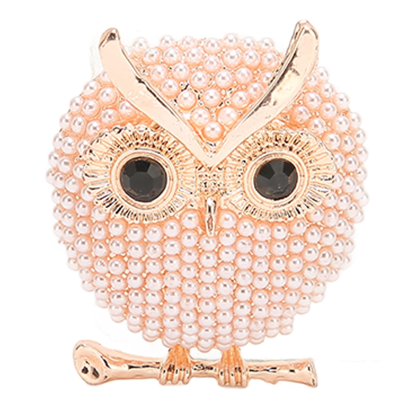 Brooch Alloy Owl Delicate Workmanship Retro Decoration Pearl Corsage Scarves Shawl Clip for Women