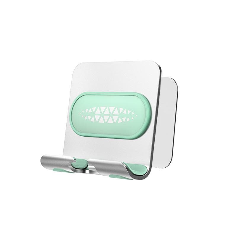 Universal Mobile Phone Wall Holder Stand Wall Charging Bracket For Bathroom Toilet For IPhone Ipad Samsung Huawei green
