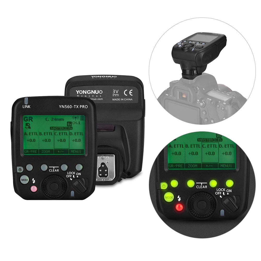 YONGNUO YN560-TX PRO 2.4G On-camera Flash Trigger Speedlite Wireless black