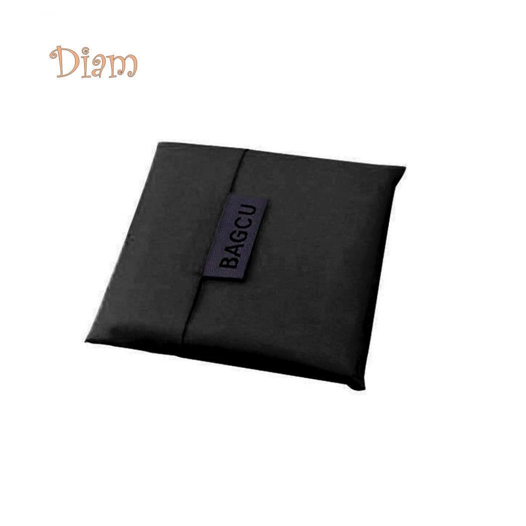 CO&LO Portable Folding Shopping Bag Large Capacity Tote Reusable Square Handle Handbag One Size black