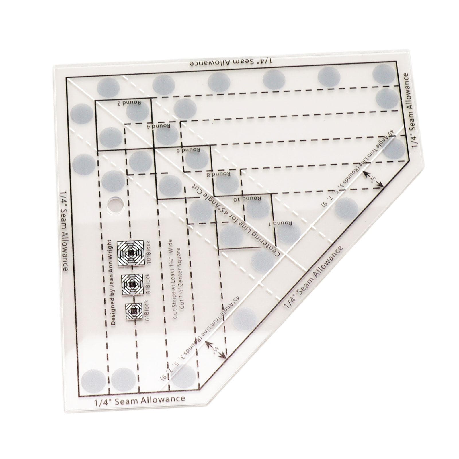 Mini Quilt Ruler Transparent Acrylic Precise Scale DIY Trim Tool Quilting Ruler for 6 8 10 Inch
