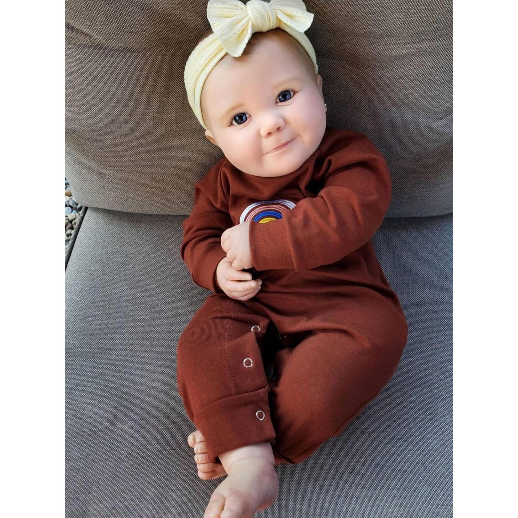 Lifelike 60 CM Reborn Baby Doll 3D Paint Skin (Cloth Body Silicone Limbs) with Blood Vessels Art Bebe Hand Made Fat Big Toddler Toy Finished doll