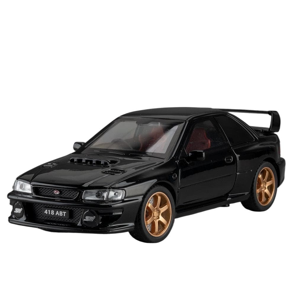 1/32 Subaru Impreza WRX STI Diecast Metal Model Car Gift Toy Kids Adults 1/32-Size:14.5*6.5*4.5cm black