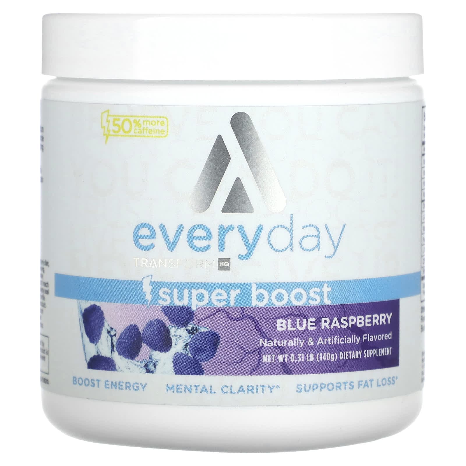 TransformHQ, Everyday Super Boost, Blue Raspberry Flavor, 0.31 lb (140 g)