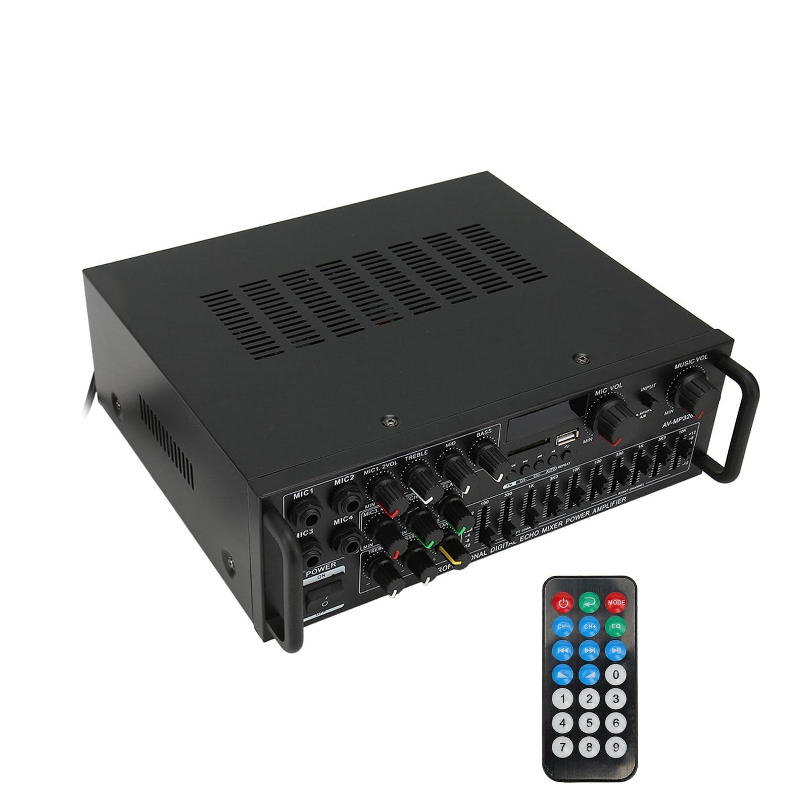 Household Power Amplifier 300W o Bluetooth EQ Equalizer Digital Stereo Receiver Box for Home US Plug