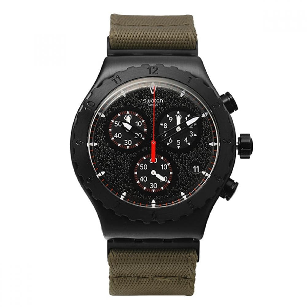 SWatch Yvb416 Power Of Nature By The Bonfire Men S Nato Watch YVB416