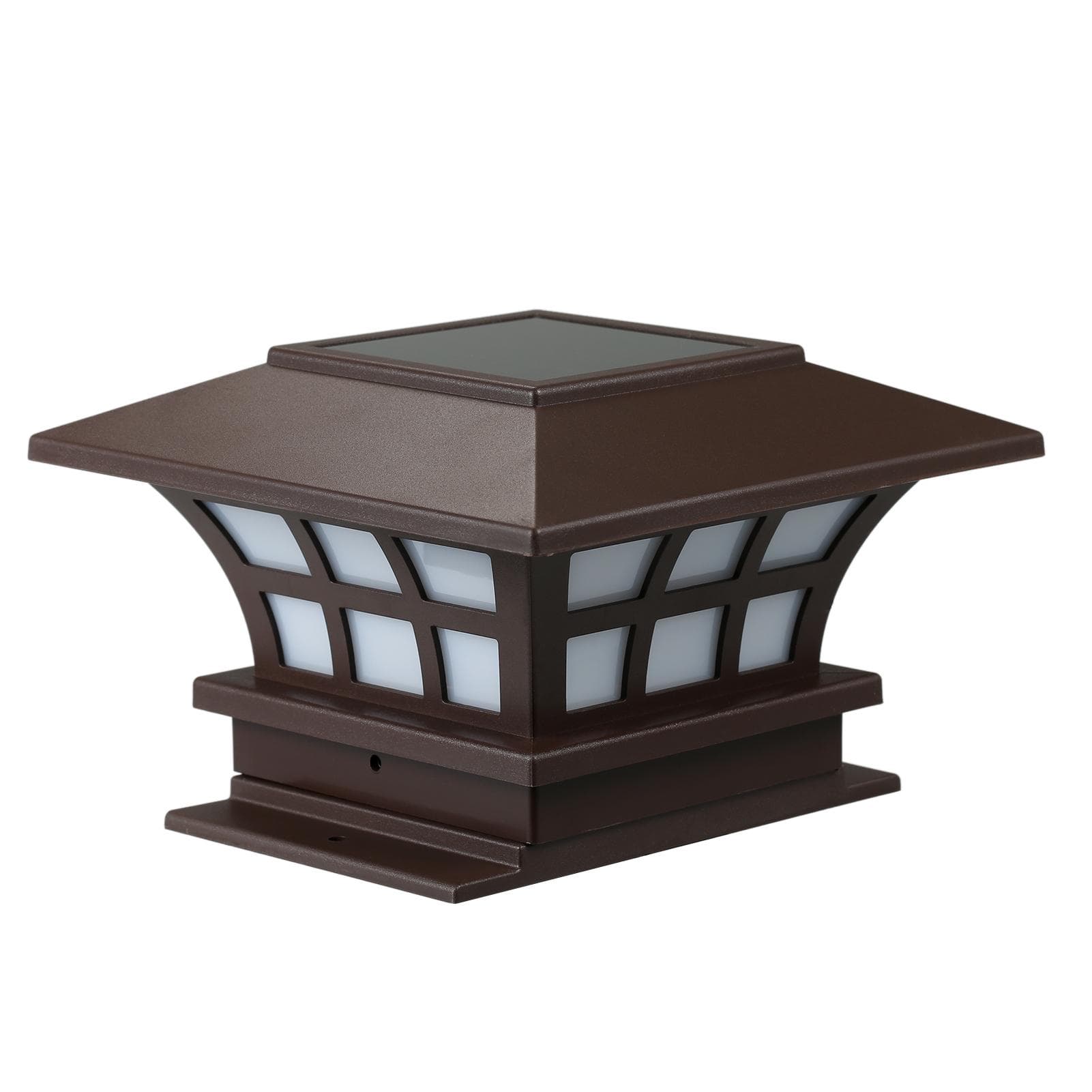1W Solar Powered Energy LED Garden Yard Bollard Pillar Light Outdoor Lamp Sensitive Light Control white