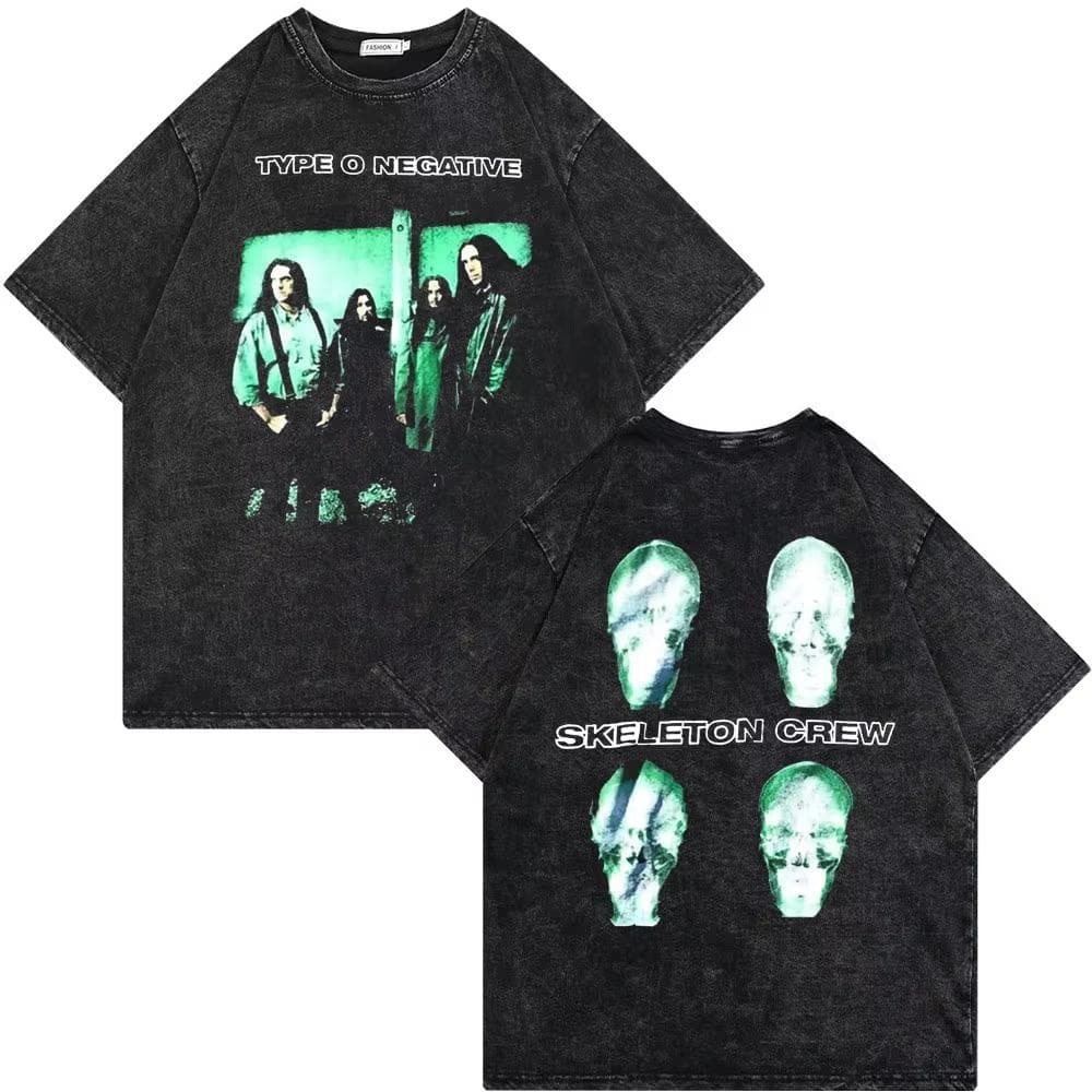Rock Band Type O Negative Suspended In Dusk Streetwear Washed Vintage Tshirt Oversize Tee Men women Casual Top L