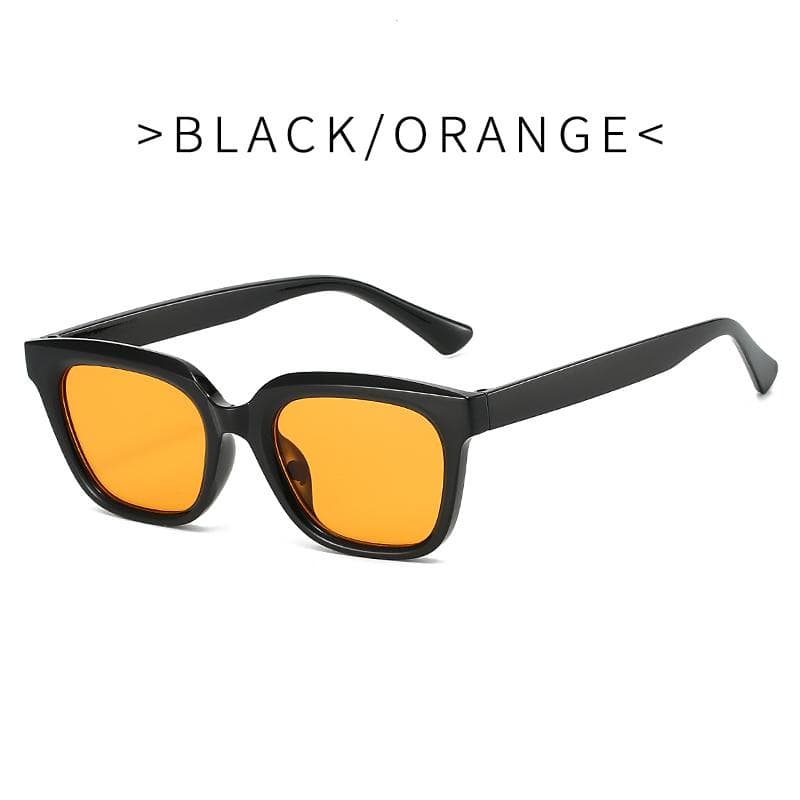 Square Small Frame Sunglasses Comfortable Gummy Glass Frame UV Protection for Travel Outdoor Activities