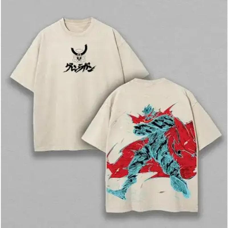 Tengen Toppa Gurren Lagann“Spiral Overdrive Protocol”Women Tshirt Washed Cotton T-shirt T Shirt Men Clothing Short Sleeve Tees S