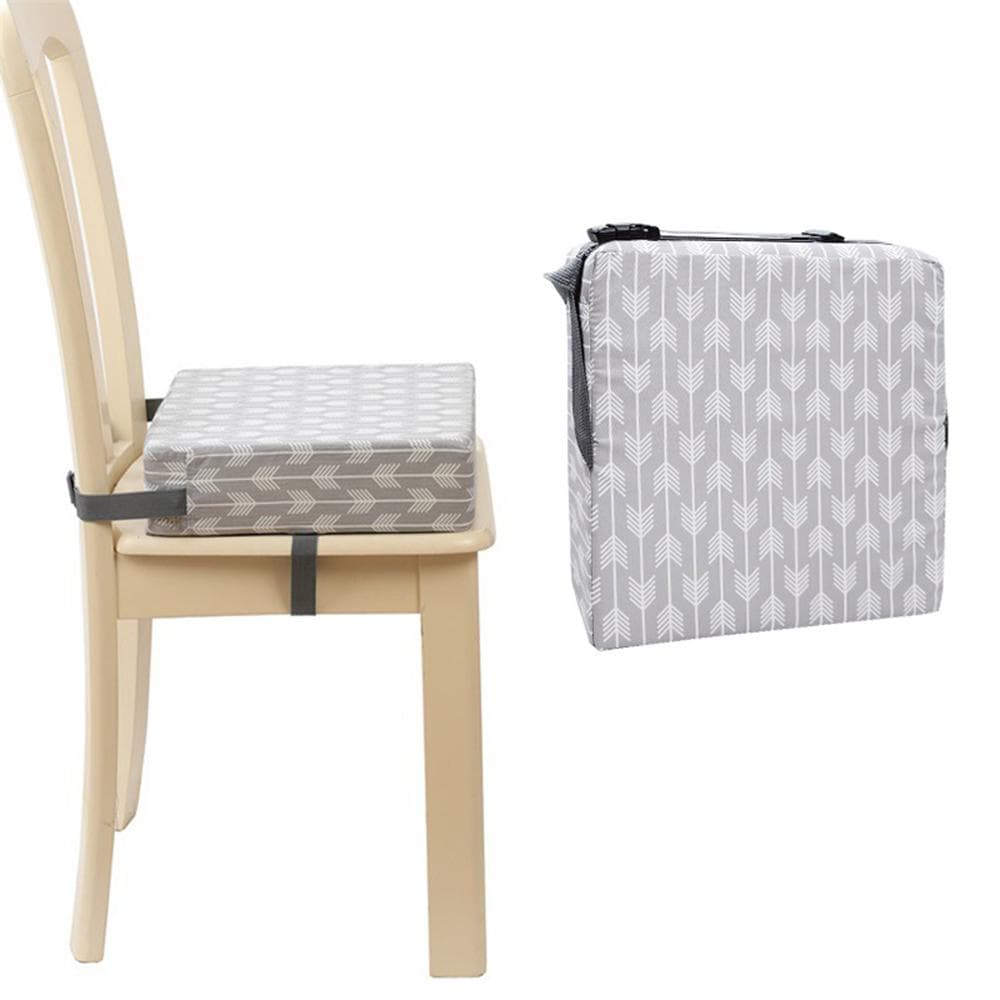 Toddler Booster Seat for Dining Table Dining Chair Heightening Cushion Highchair Booster for Baby grey
