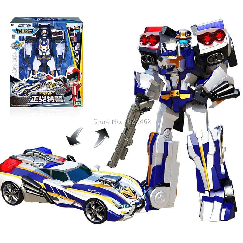 19CM Type Tobot GD Justice V Transforming Robot to Car Toy Korea Cartoon Brothers Anime Tobot Transformation Car Toys
