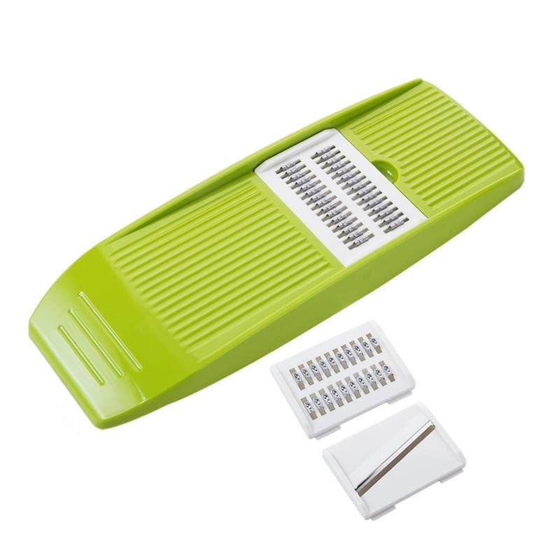 Kitchen Slicer Stainless Steel Vegetable Slicer With 3 Blades Julienne Slicer Cutter For Potato Carrot green