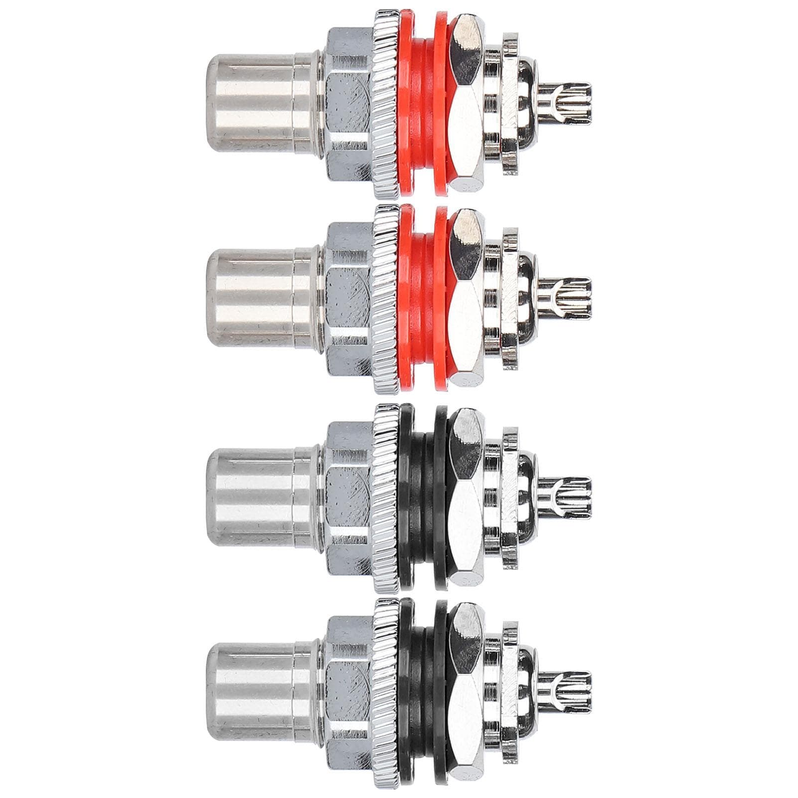 Monoso C401R 4Pcs RCA Socket Terminal Pure Copper Rhodium Plated Signal Terminal