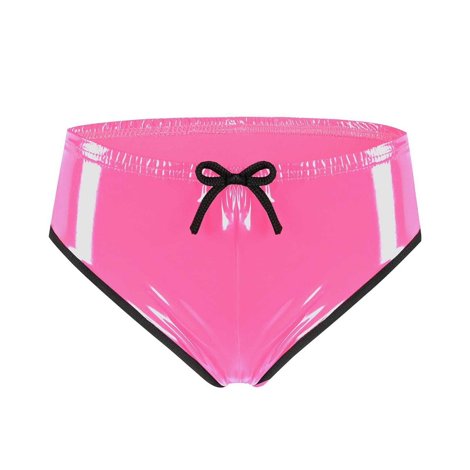 High Gloss Leather Sexy Shorts With No Odor M pink