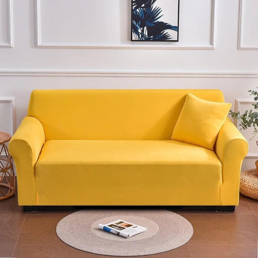 1/2/3/4 Waterproof Elastic Corner Sofa Covers Seats Solid Couch Cover Polyester L Shaped Sofa Slip Protector for Pets and Kids S (90-140CM)