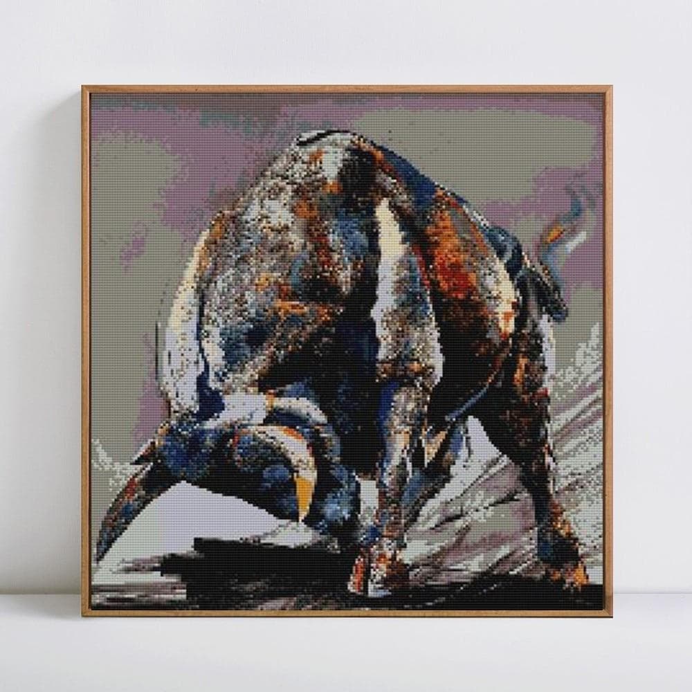 Diamond Painting Full Round Bull Creative Diamond Embroidery Cross Stitch 30x30CM