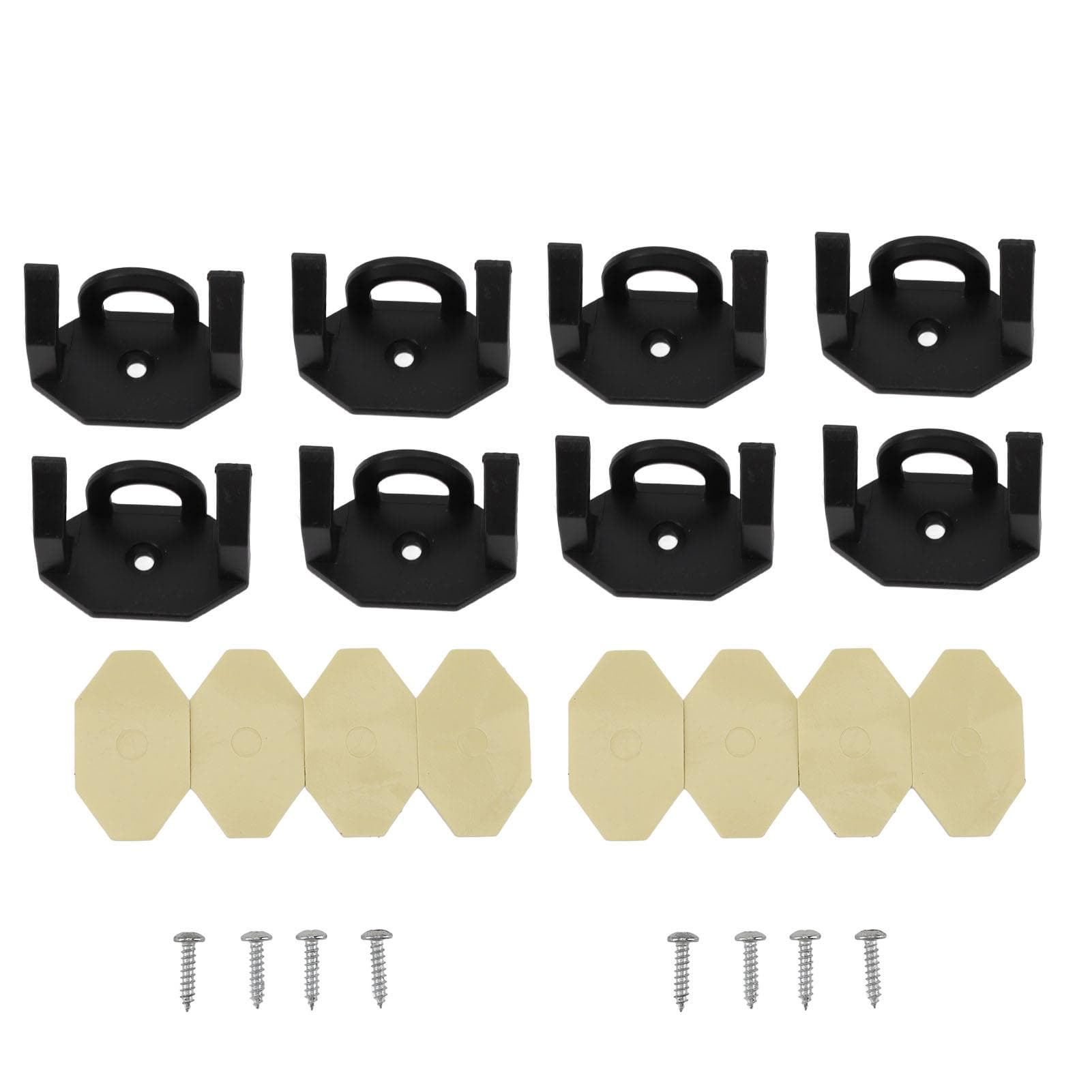 8Pcs Adhesive Hat Hooks Baseball Hat Holders for Wall Door Closet Office Bedroom Black