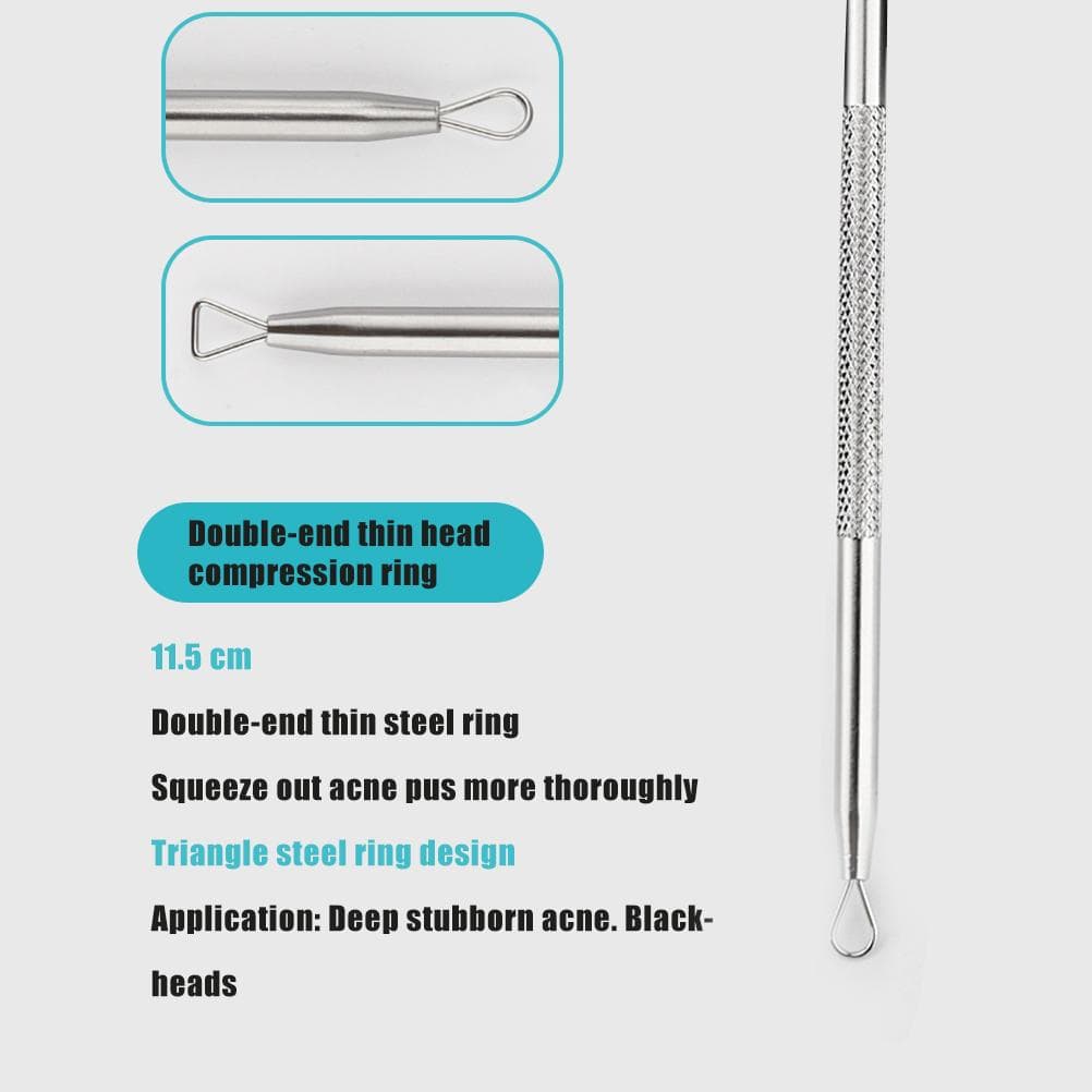 8Pcs Blackhead Remover Kit Professional Pimple Comedone Extractor Acne Blemish Removal Kit multicolour