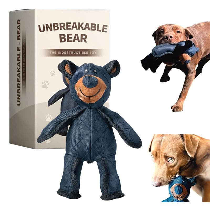 Unbreakable Bear Toy For Dogs Upgraded Version Chewer Indestructible Plush Dog Squeaking Sound Toy Durable Tough Heavy-Duty Dog