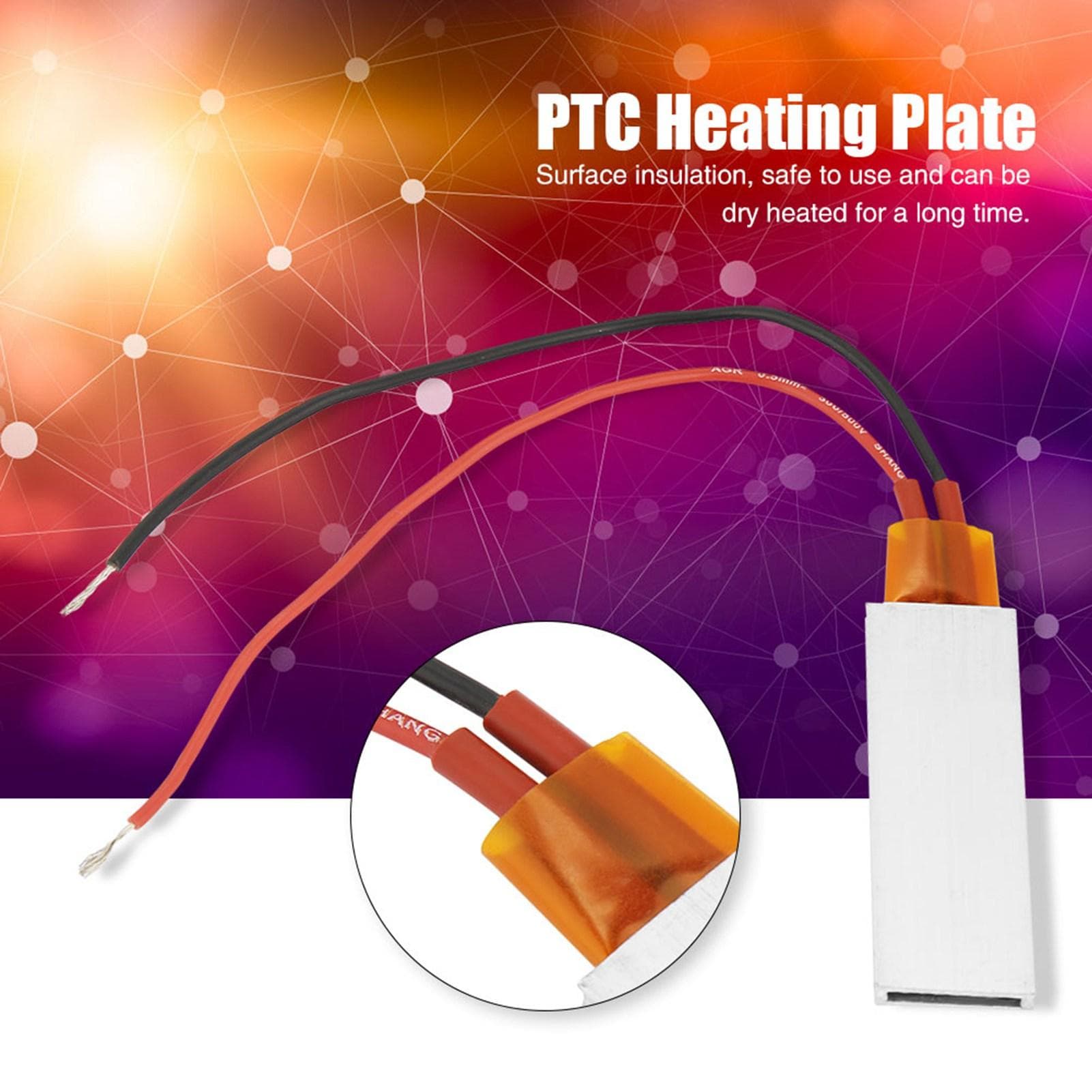 220V 220 celsius  Aluminum Housing PTC Heating Element Plate Thermostatic Heater
