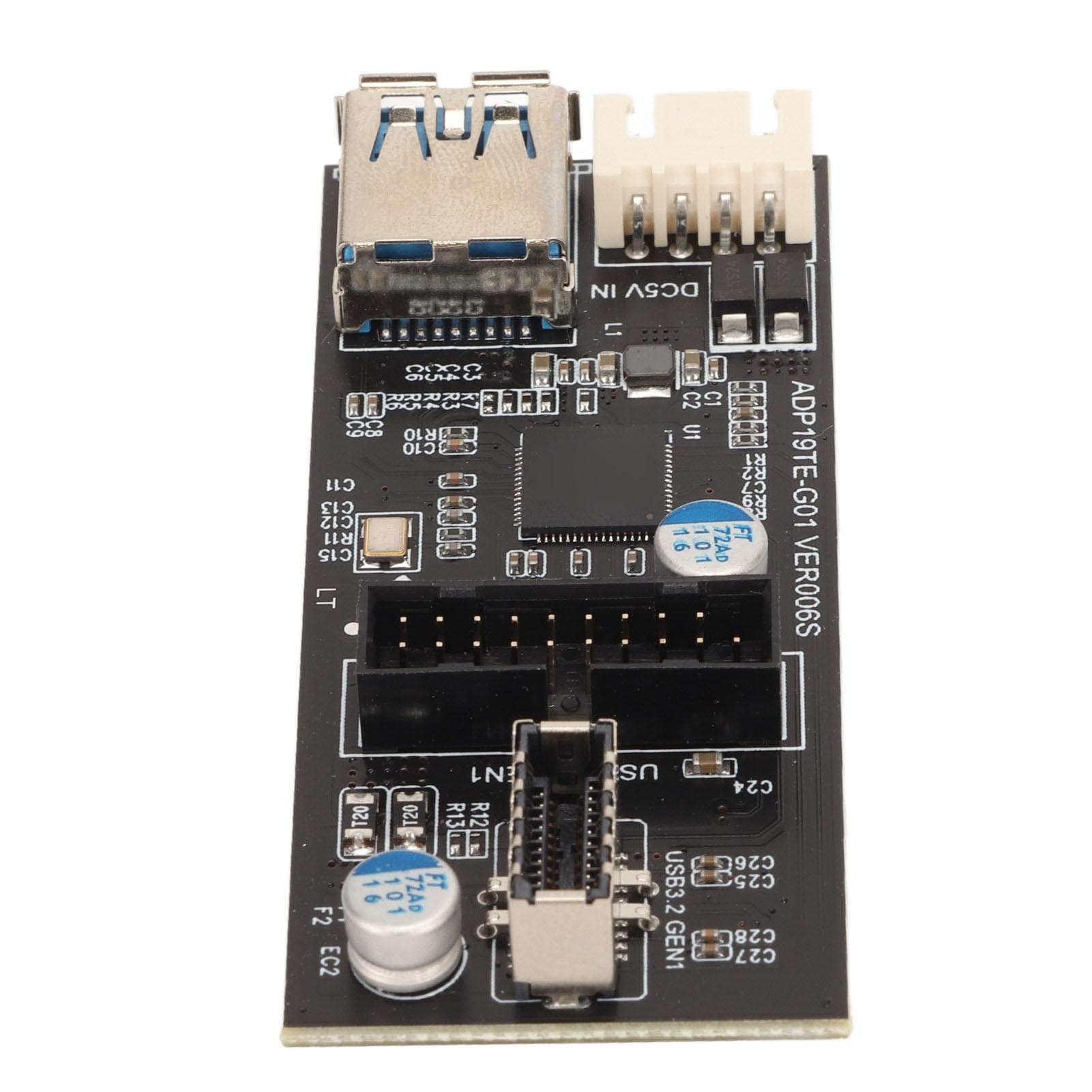 USB3.2 Gen1 to 19PIN Type E Adapter Card 5Gbps USB3.0 to 19PIN Expansion Card for Win 7 8 10 11 for