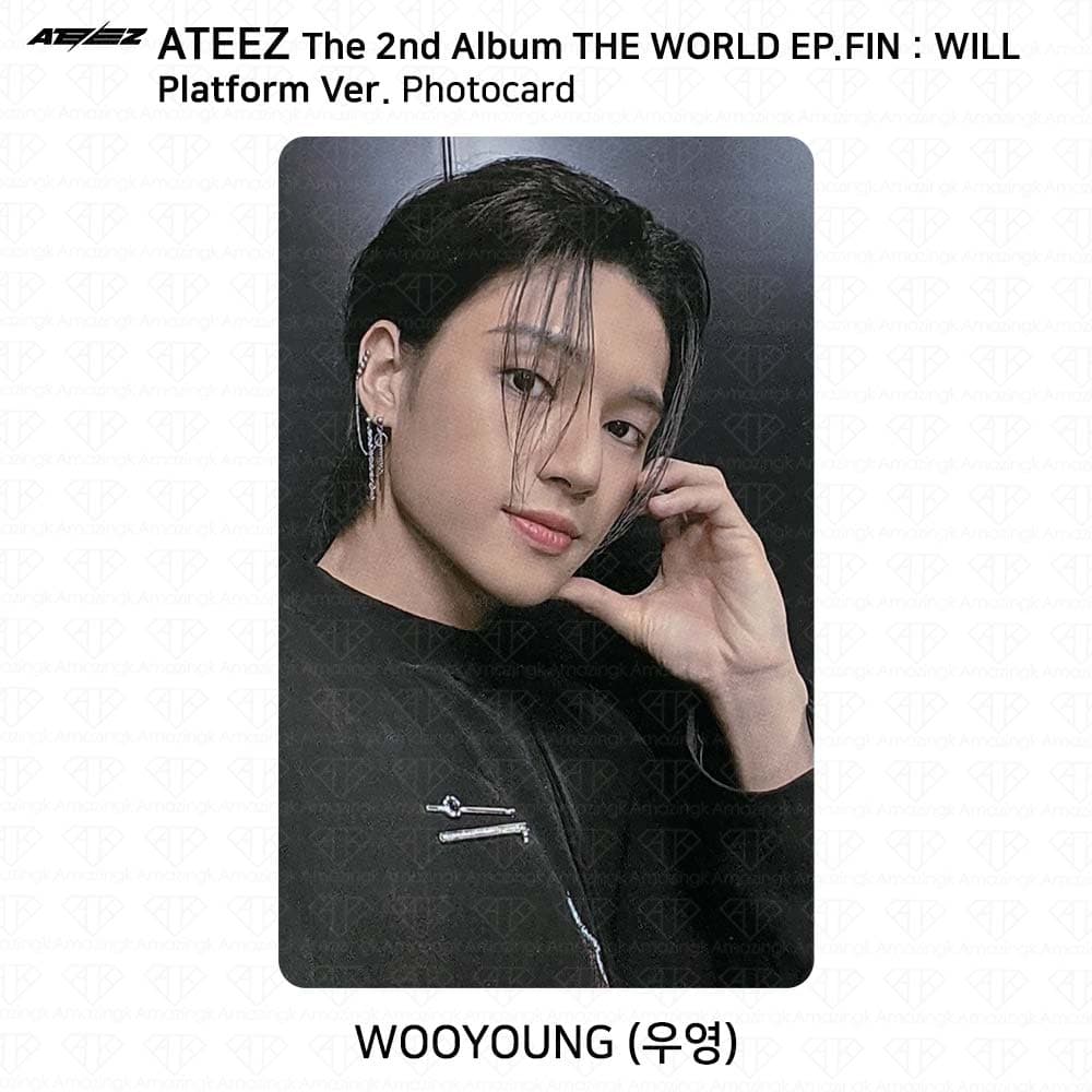ATEEZ The 2nd Album WORLD EP.FIN WILL Platform Ver. Photocard Polaroid Sticker Wooyoung - Photocard