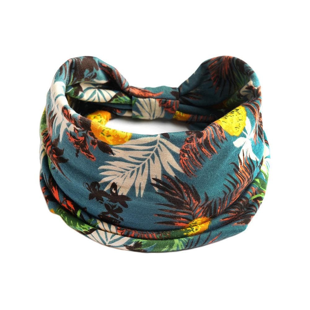 New Boho Cotton Wide Headband for Women Cashew Leopard Flower Print Turban Headwrap Knot Hairband Bandana Girls Hair Accessories 20