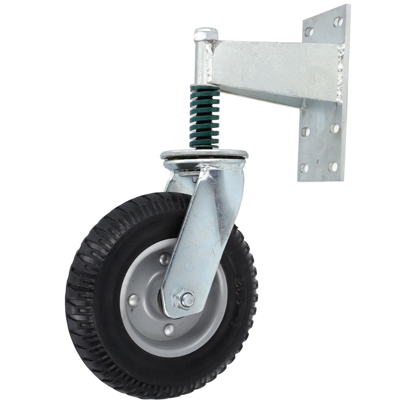 Gate Wheel 8 Inch 600lb Load Capacity High Carbon Steel and Rubber Gate Wheel Caster Grey gray