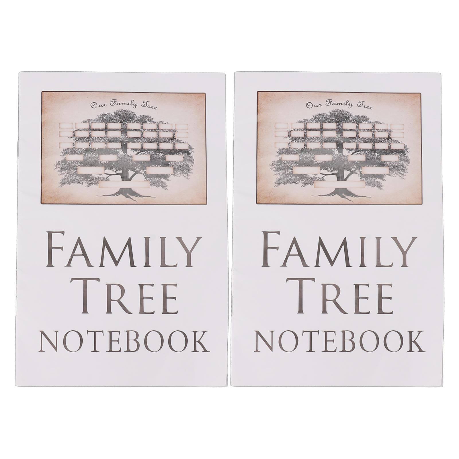 2Pcs Family Tree Notebook 16 Pages Double Sides Family History Record Book Workbook for Family