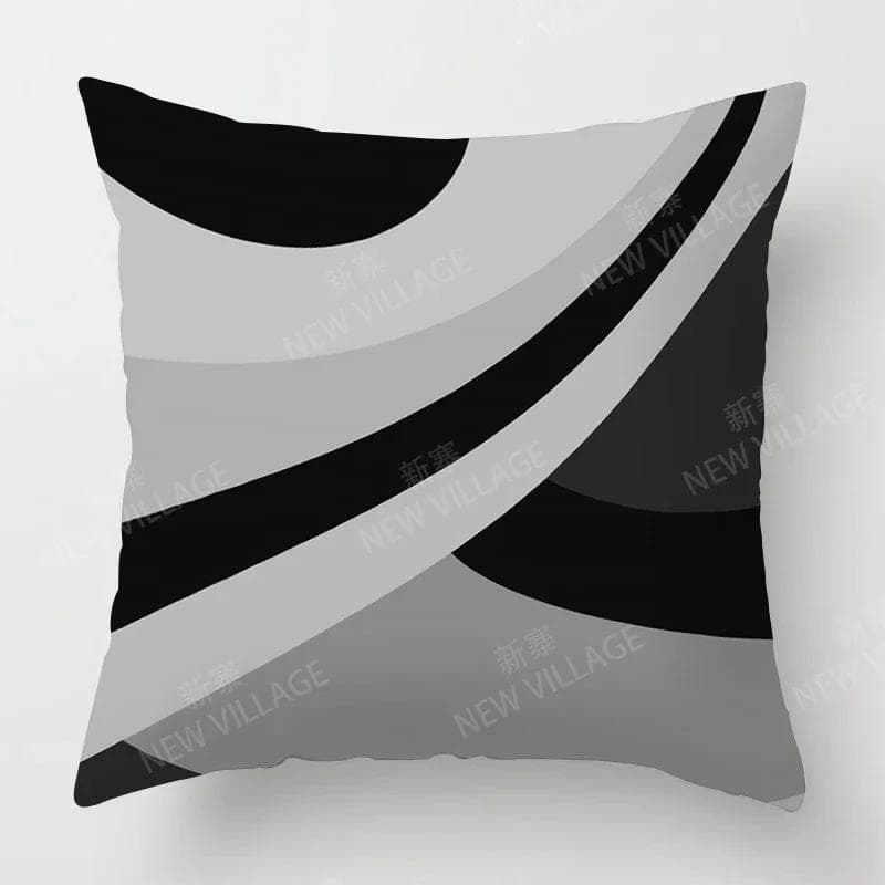 Modern Gray Black Abstract Geometric Cushion Cover Home Decor Pillow Cover Sofa Throw Pillow Cover 45x45 40x40 30x30cm