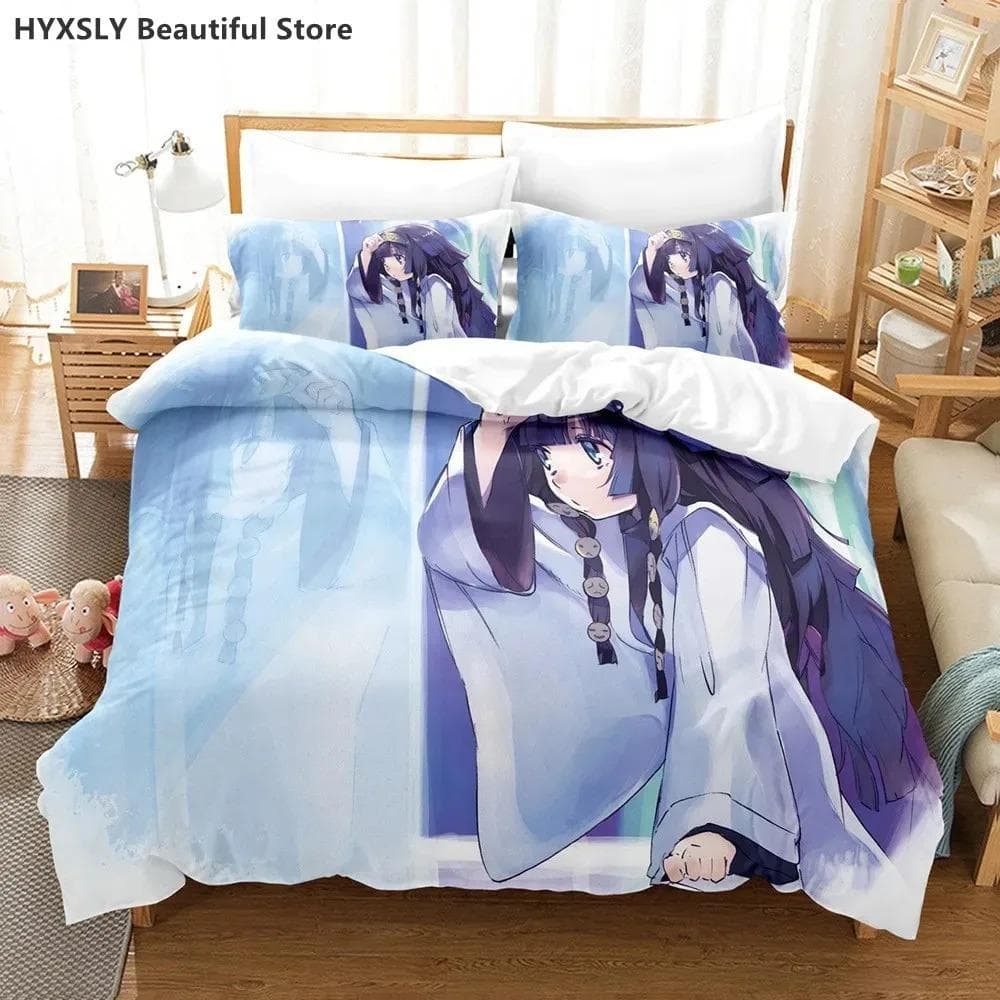 Hunter X Hunter 3D Bedding Set Japanese Anime Twin Queen King Quilt Cover Pillowcases Polyester For Boys Cover Sets EU single(135x200cm)