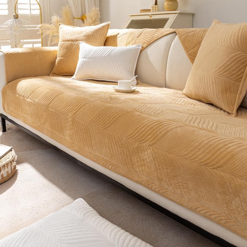 Four seasons universal plush non-slip thickened living room sofa cover velvet sofa cushion armrests backrest towel sofa cover A 70x70cm 1pc