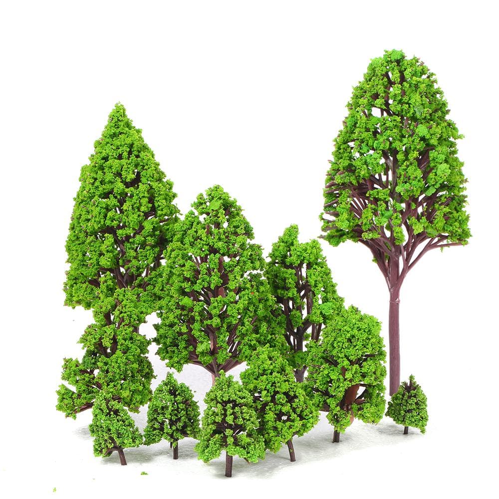 12PCS Plastic Model Trees Architectural Models for Railroad Layout Garden Landscape Scenery Style 2 2