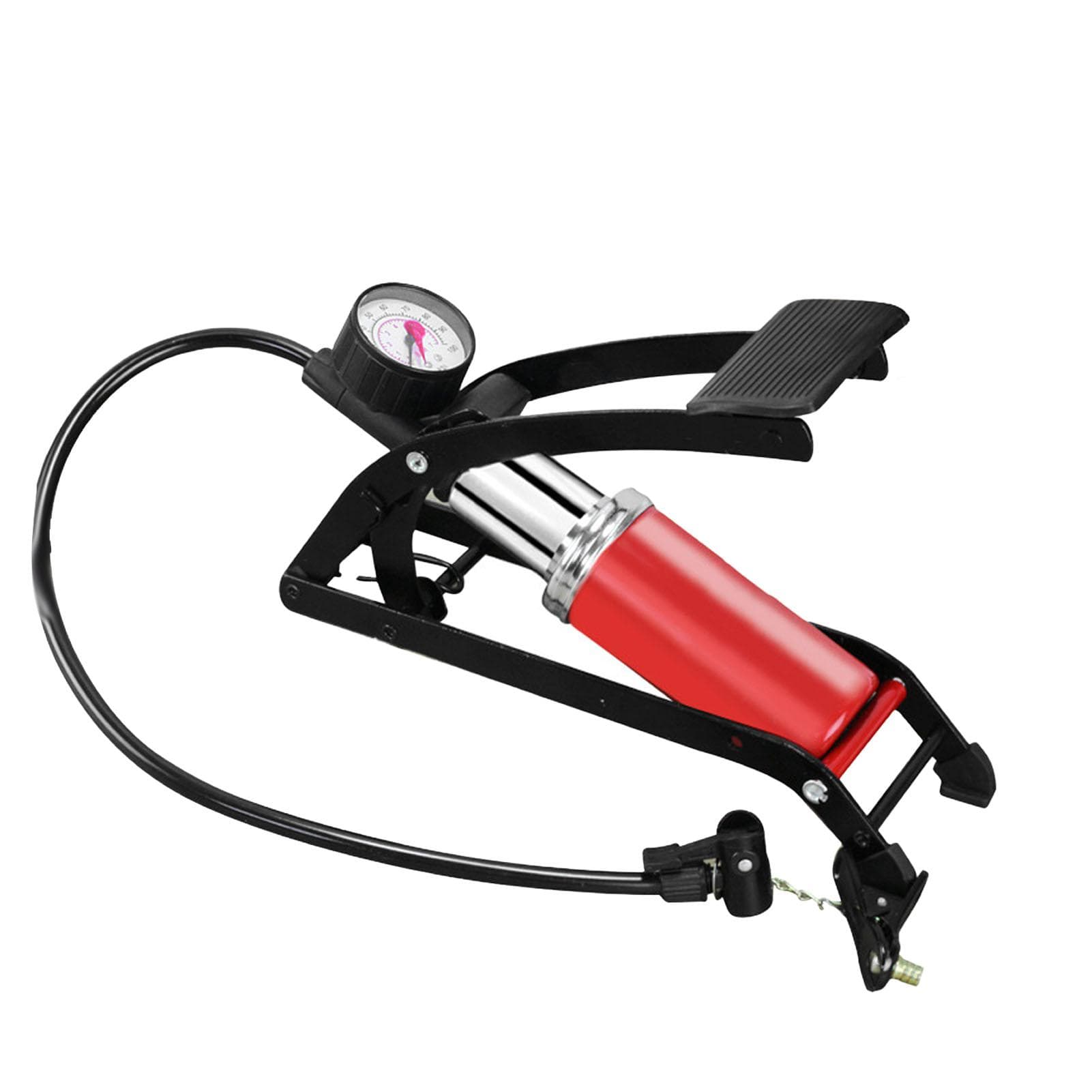 Bike Floor Foot Pump with Gauge Portable High Pressure Air Pump for Cars Bicycle Sports Balls